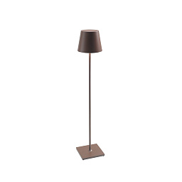 LD0360R3 Zafferano Poldina напольный светильник на аккумуляторе с плафоном коричневого цвета