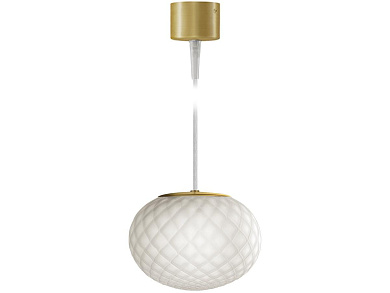 подвесной светильник с рельефным стеклянным плафоном