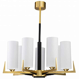 люстра на штанге с семью цилиндрическими плафонами
