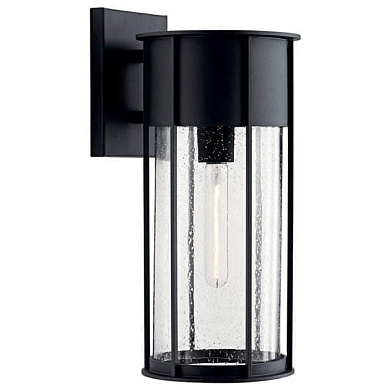 Camillo 18" 1 Light Wall Light with Clear Seeded Glass Textured Black уличный настенный светильник 59081BKT Kichler