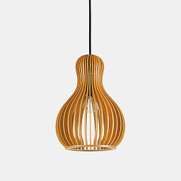 159867 Ideal lux Citrus подвесной светильник из дерева с вытянутым абажуром каплевидной формы