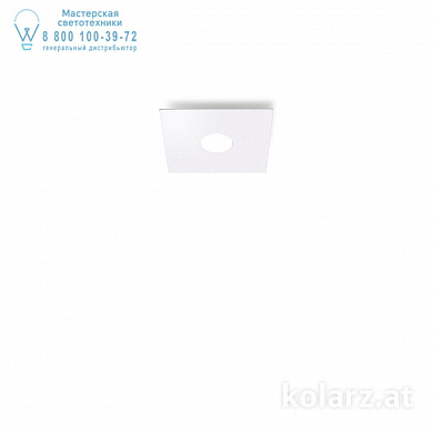 Kolarz SQUARE A1337.11.1.W потолочный светильник белый длина 25cm ширина 25cm высота 3.5cm 1 лампа gx53