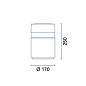 BW81 iWay square iGuzzini Bollard 170x170mm H=250mm Warm White Led with electronic ballast and symmetrical optic — фото 1