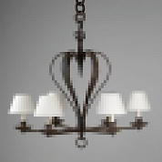 CL0140.RU.SE Bastille Chandelier, Rust, 6 Lights