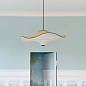 FLY96GS Flying Made By Hand Подвесной светильник с волнообразным абажуром золотистого песочного цвета — фото 5