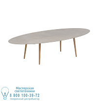 STYLETTO СТАНДАРТНЫЙ ОБЕДЕННЫЙ СТОЛ 320X140CM НОГИ ТИКА КЕРАМИЧЕСКАЯ СТОЛЕШНЯ CEMENTO LUMINOSO Royal Botania