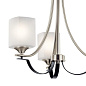 Tula 3 Light Convertible Chandelier Brushed Nickel люстра 52275NI Kichler — фото 2