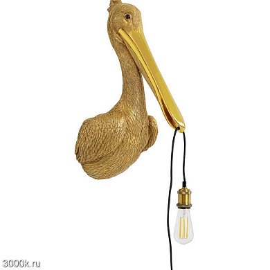53711 Настенный светильник Animal Spoonbill Gold 29x62cm Kare Design