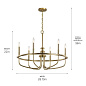 Capitol Hill 22" 6 Light Chandelier Classic Bronze люстра 52304CLZ Kichler — фото 11
