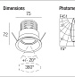 Регулируемый встраиваемый светильник Plexus 10 UGR Flexalighting — фото 1