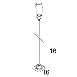 SOLI - CABLE SUSPENSION SINGLE 3,0m B Delta Light SOLISCAPE подвес тросовый для трековой системы чёрный