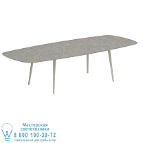 STYLETTO СТАНДАРТНЫЙ ОБЕДЕННЫЙ СТОЛ 300X120CM АЛЮМИНИЕВЫЕ НОЖКИ С ГРИБОВОЙ КЕРАМИЧЕСКОЙ СТОЛЕШНИЦЕЙ CEPPO DOLOMITICA Royal Botania