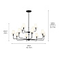 Pallas 42.75" 12 Light Chandelier Black люстра 52518BK Kichler — фото 11