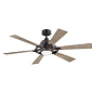 52" Gentry Lite Fan Anvil Iron люстра-вентилятор 300241AVI Kichler — фото 5