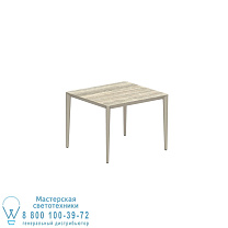 СТОЛ U-NITE 100X90CM SAND С КЕРАМИЧЕСКОЙ СТОЛЕШНИЦЕЙ ИЗ ТРАВЕРТИНА Royal Botania