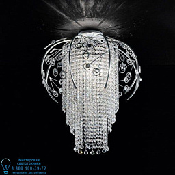 7026/P1 MM lampadari Balloon_cl потолочный светильник с многорядными хрустальными подвесами и зеркальной основой