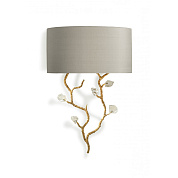 Trailing Blossom Wall Light White Gold with Glass detail Porta Romana