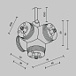 CA019L4C-P-B Maytoni Accessories for system Shelf Комплектующие для систем освещения с токоведущими элементами Черный — фото 4