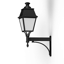 Avenue 4 N° 4; Opal PMMA Built-in LED 3000°K warm white 35W; Dark black