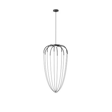 SPALY51PANNILED Axolight Alysoid 51 SP LED S люстра с бусинами антрацит; чёрный никель
