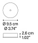 R11L01 4500 Lodes MINI CANOPY SINGLE ø 8CM CHAMPAGNE OPACO CE Основание подвесного светильника желтый — фото 1