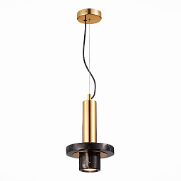 SL1210.403.01 ST-Luce Petra подвесной светильник с золотым основанием и черной базой