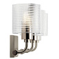 Harvan 25" 3 Light Vanity Light with Clear Ribbed Glass Satin Nickel  настенный светильник 55107SN Kichler — фото 4