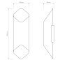 Настенный светильник Astro Lighting Ako 420 Phase матовый чёрный / серебро — фото 5