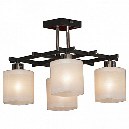 LSL-9007-04 Lussole Costanzo потолочный светильник с четырьмя матовыми плафонами на прямоугольной раме