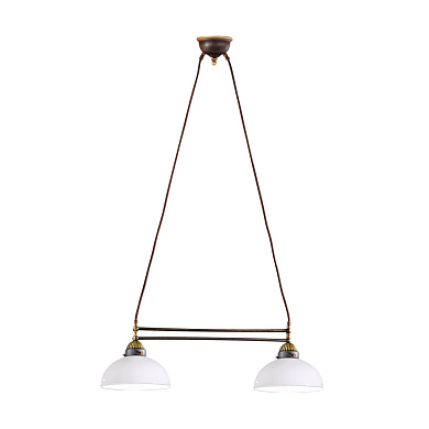 Kolarz Nonna 731.82.53 люстра состаренная латунь длина 64cm высота 21cm мин. высота 31cm макс. высота 100cm 2 лампы e27