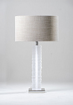 Clear shown with Nickel with 18 Straight Oval in Natural Linen with Cream Card lining