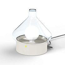 La Hutte N° 1; Clear glass E27 23W Plug; Pure white