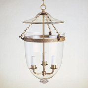 CL0309.BR.SE Glass Globe Lantern, Small, Plain, Brass