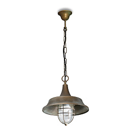 3335 Moretti Luce Atelier подвесной уличный светильник с двойной цепью и купольным плафоном