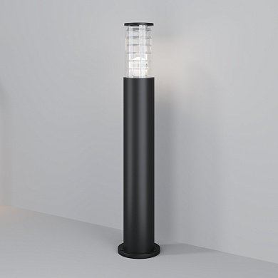 ландшафтный опорный светильник черного цвета