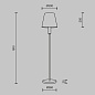 Торшер Maytoni Lira 60W Латунь MOD483FL-01BS — фото 3