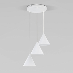 a068529 TK Lighting Cono подвесной светильник с тремя коническими металлическими плафонами на круглой потолочной базе