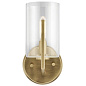 Nye 9.75" 1 Light Wall Sconce with Clear Glass Brushed Natural Brass настенный светильник 52316BNB Kichler — фото 2