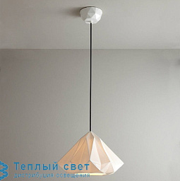 подвесной светильник с одиночным геометрическим стеклянным плафоном