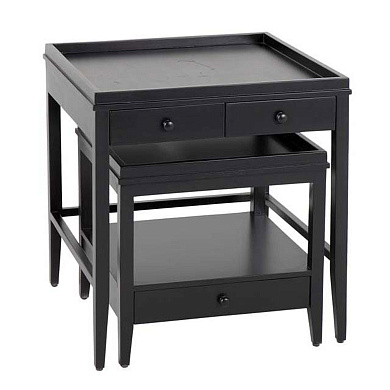 103210 Side Table Bleeker black finish set of 2 SIDE TABLES Eichholtz