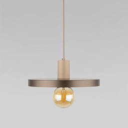 a070971 TK Lighting SILA подвесной светильник с круглым металлическим диском и открытой лампой