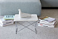 20119518 Occasional Vitra Квадратный прикроватный столик из мрамора со вставками хрома — фото 1
