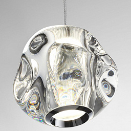 5084/5L Odeon Light Jemstone подвесной светильник с хрустальным кольцом хромового цвета