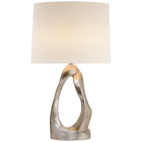 Cannes Table Lamp патинированное серебряное покрытие с льняным абажуром