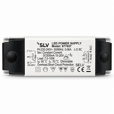 977657 SLV LED Power Supply диммируемый LED-драйвер 500 мА 7,5-10 Вт