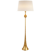 Dover Floor Lamp позолота с льняным абажуром