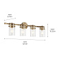 Brinley 32.25" 4 Light Vanity Light Champagne Bronze настенный светильник 45690CPZ Kichler — фото 12