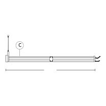 Airtek One AC303NCINT, C — концевая, короткая, чёрный матовый
