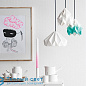 MOTH подвесной светильник Studio Snowpuppe Moth White + Cord White + Kroonuppe white