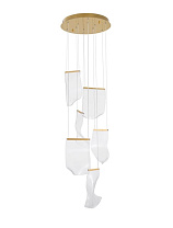 Gold Aluminium & Acrylic LED 39 Watt 230 Volt 2473Lm 3000K IP20 D: 48 H: 150 cm